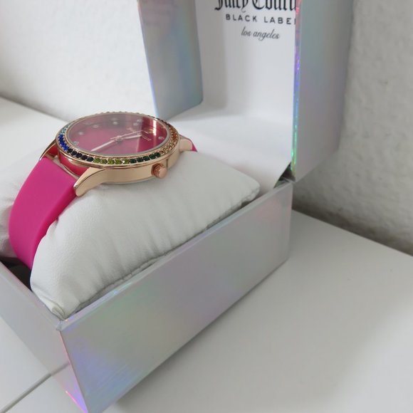 (076) Juicy Couture Black Label Los Angeles Pink/Multicolor Watch   main image 4